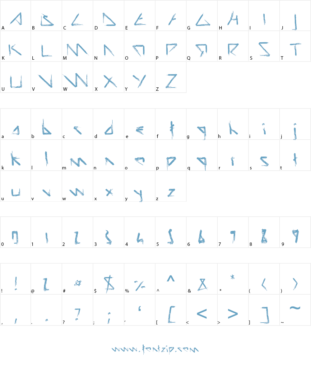 Script Demolition Font Character